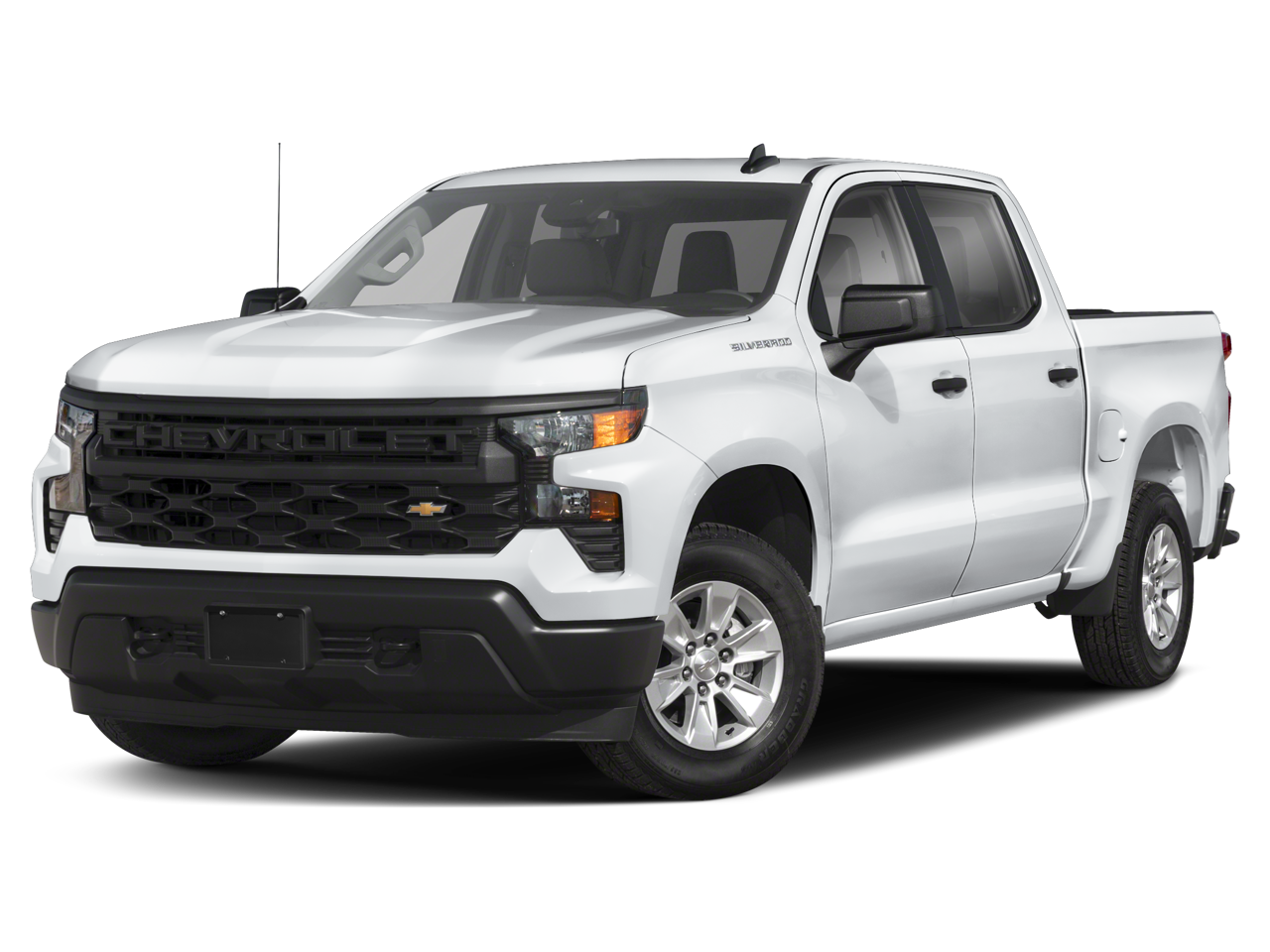2026 Chevrolet Silverado 1500 WT in Summit White — front three-quarter view