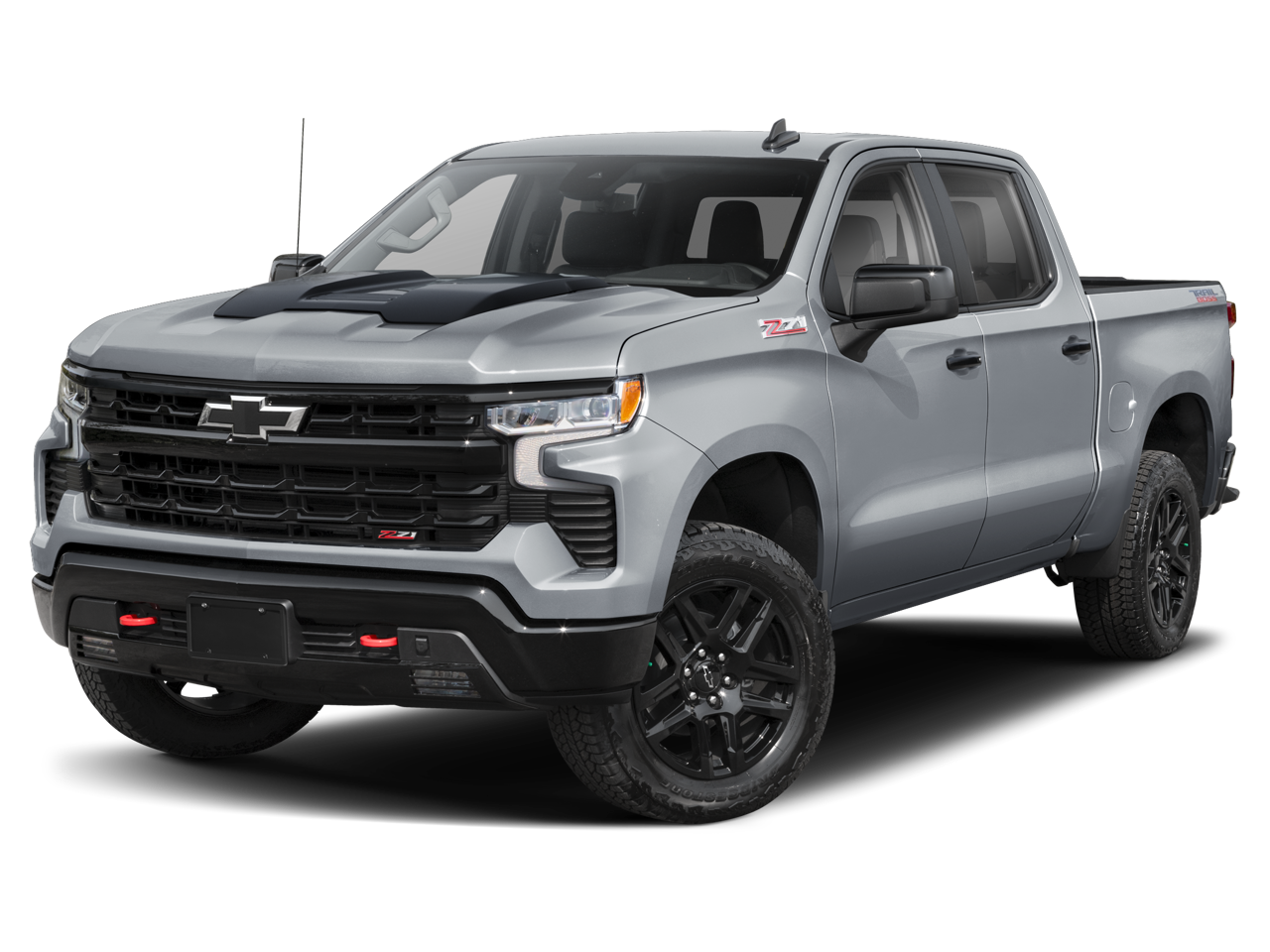 2026 Chevrolet Silverado 1500 LT Trail Boss in Black — front three-quarter view