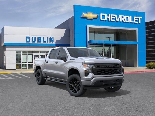 2026 Chevrolet Silverado 1500 Custom in Sterling Gray Metallic — front three-quarter view