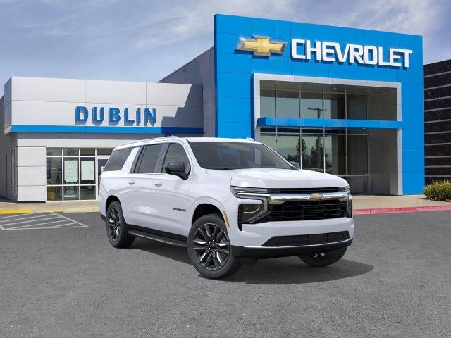 2026 Chevrolet Suburban LS in Summit White — front three-quarter view