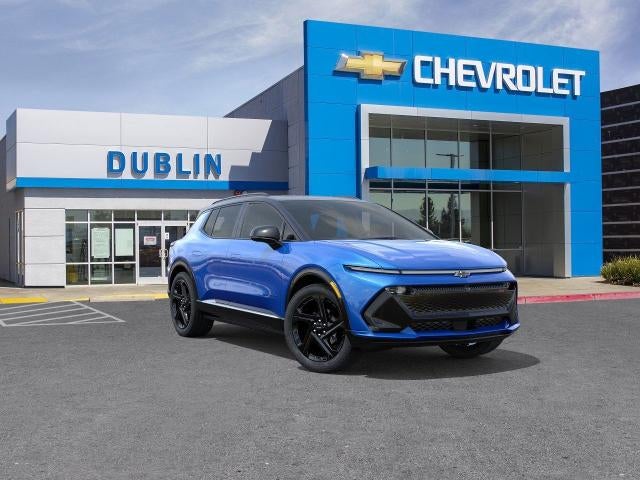 2026 Chevrolet Equinox EV RS in Riptide Blue Metallic — front three-quarter view