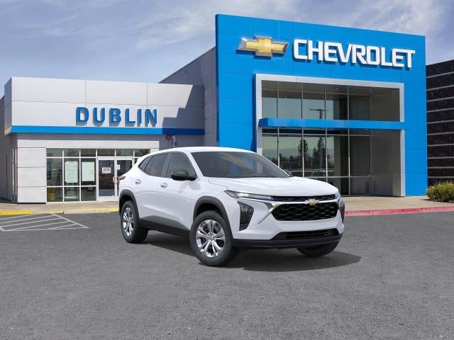 2026 Chevrolet Trax LS in Summit White — front three-quarter view