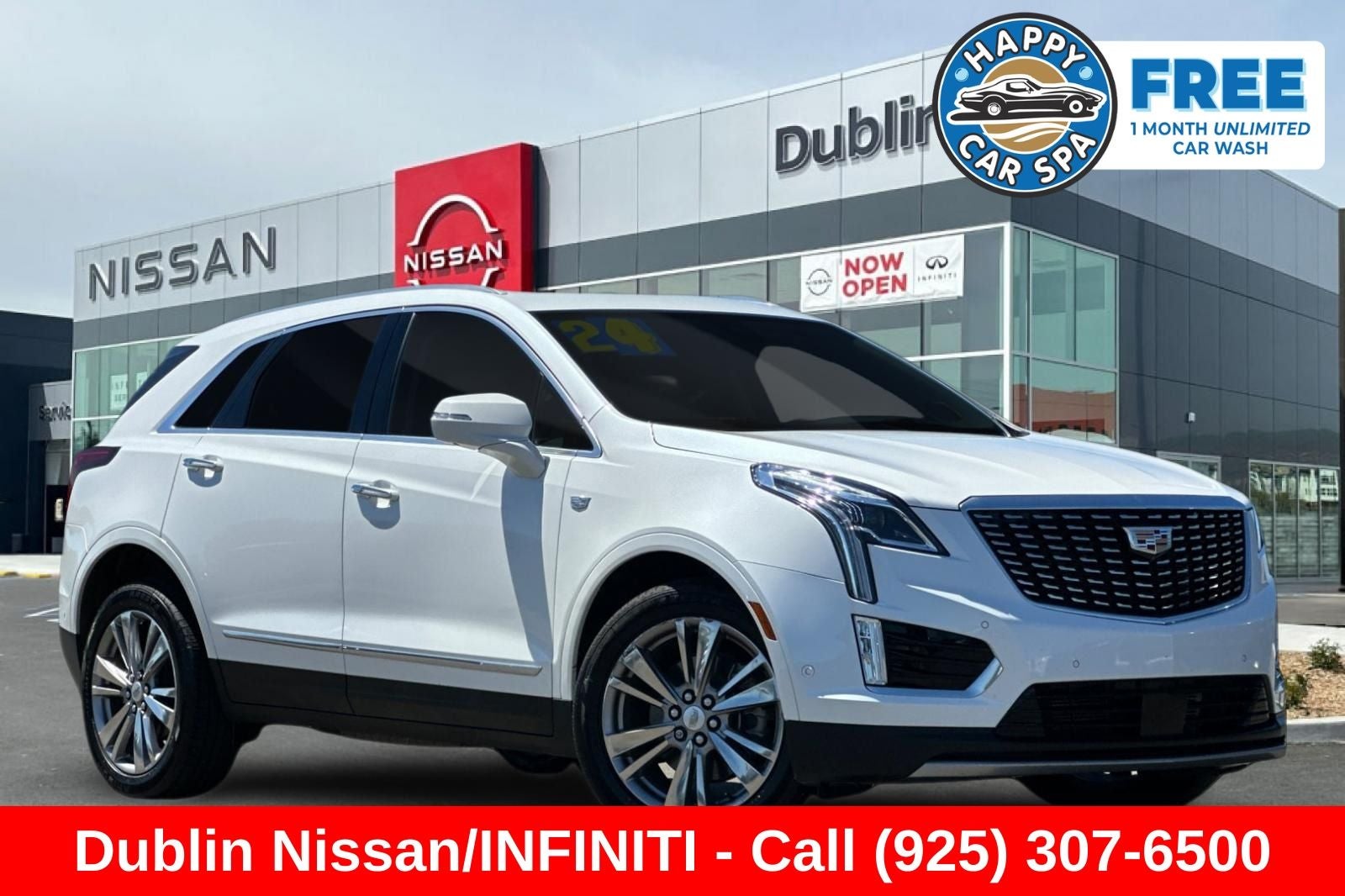 2024 Cadillac XT5 Premium Luxury in Crystal White Tricoat — front three-quarter view