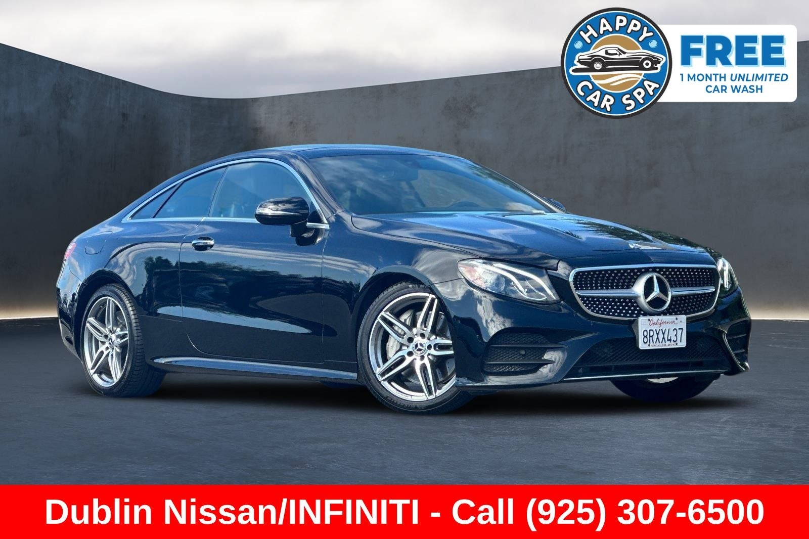 2019 Mercedes-Benz E-Class E 450 in Black — front three-quarter view
